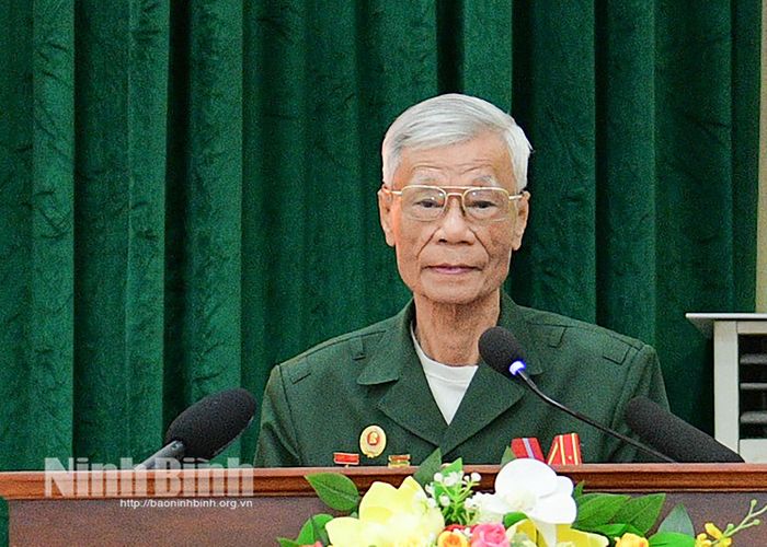 Đại diện thương binh, bệnh binh tại Trung tâm phát biểu.