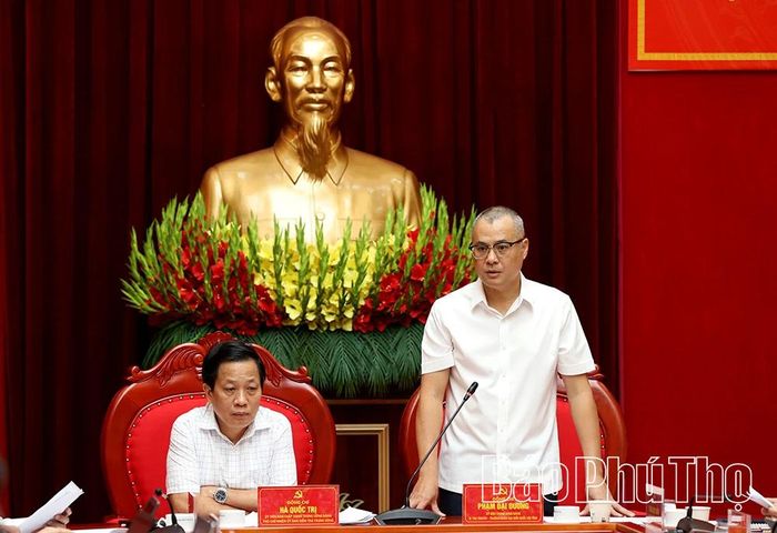 Bí thư Tỉnh ủy Phạm Đại Dương phát biểu tại hội nghị.