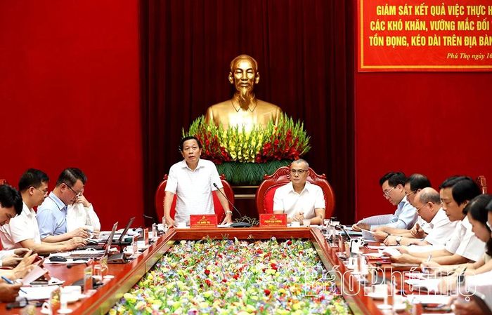 Đồng chí Hà Quốc Trị - Ủy viên Ban Chấp hành Trung ương Đảng, Phó Chủ nhiệm UBKT Trung ương, trưởng đoàn giám sát kết luận hội nghị.