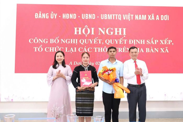 Xã A Dơi tập trung sắp xếp, kiện toàn tổ chức lại các thôn để nâng cao hiệu quả hoạt động - Ảnh: NVCC