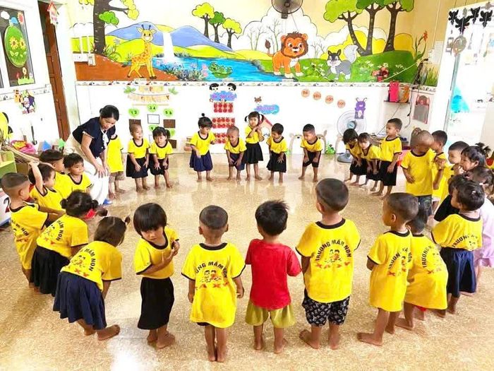 Các trường trên địa bàn duy trì ổn định tỉ lệ huy động học sinh đến lớp - Ảnh: Nh.V