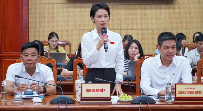 Đại diện doanh nghiệp du lịch Quảng Trị phát biểu tại hội nghị - Ảnh: N.H