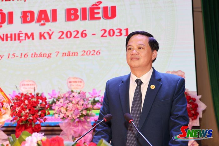 Đồng chí Phó Chủ tịch Thường trực Ủy ban MTTQ Việt Nam tỉnh phát biểu tại Đại hội.