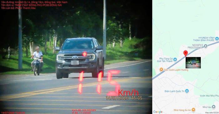 Tài xế phóng xe quá 35km/h so với quy định.