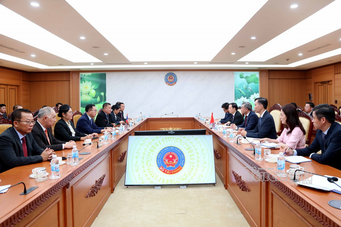 Quang cảnh buổi tiếp. Ảnh: Đức Minh