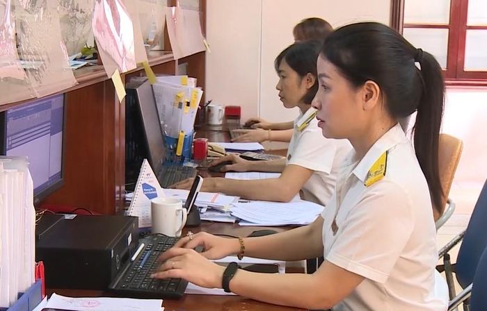 Công chức Thuế tỉnh Thanh Hóa 5 thực hiện phân nhóm người nộp thuế. Ảnh: TTH
