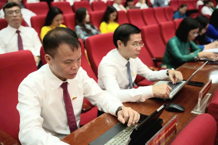 Các đại biểu tham dự Kỳ họp thứ Sáu, HĐND tỉnh Bắc Ninh khóa XX. Ảnh: Nguyễn Ánh