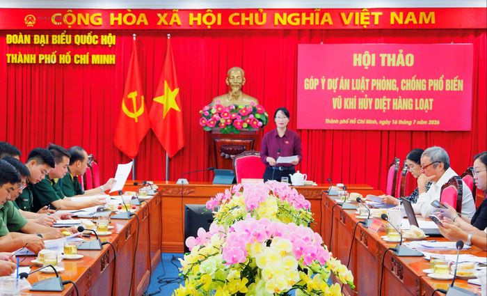 Phó Trưởng đoàn chuyên trách Đoàn ĐBQH TP. Hồ Chí Minh Trần Thị Diệu Thúy phát biểu. Ảnh: Hoa Lê