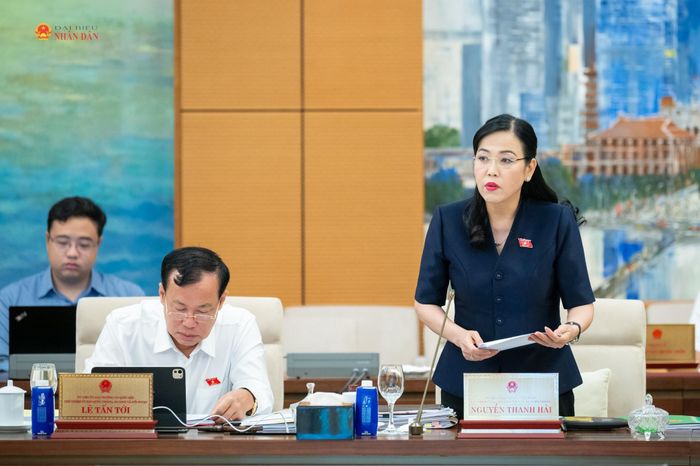 Chủ nhiệm Ủy ban Khoa học, Công nghệ và Môi trường Nguyễn Thanh Hải trình bày tóm tắt báo cáo thẩm tra sơ bộ, đề xuất các vấn đề cần Quốc hội tập trung thảo luận