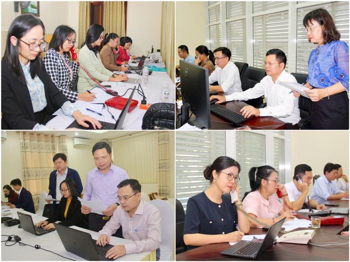 Bộ phận trực đường dây điện thoại tại các kỳ họp HĐND tỉnh Nghệ An.
