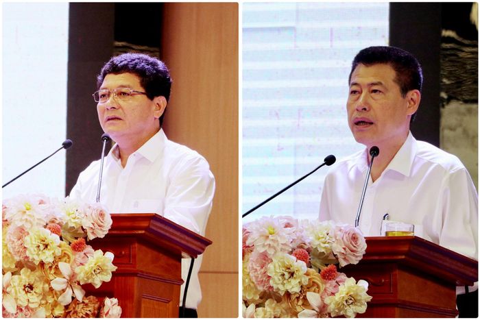 Trưởng Ban Tổ chức Tỉnh ủy Phạm Trọng Hoàng; Phó Trưởng Ban Tổ chức Tỉnh ủy Lê Trường Giang quán triệt các nội dung