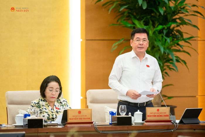 Phó Chủ tịch Quốc hội Nguyễn Hồng Diên điều hành nội dung thảo luận