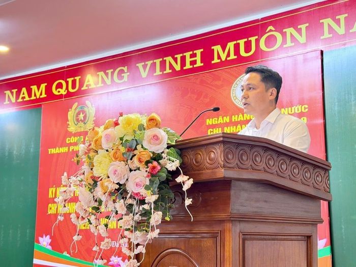 Ông Nguyễn Tuấn Anh - Giám đốc VietinBank chi nhánh Đà Nẵng đề xuất Công an thành phố tiếp tục duy trì cơ chế phối hợp chặt chẽ với các TCTD