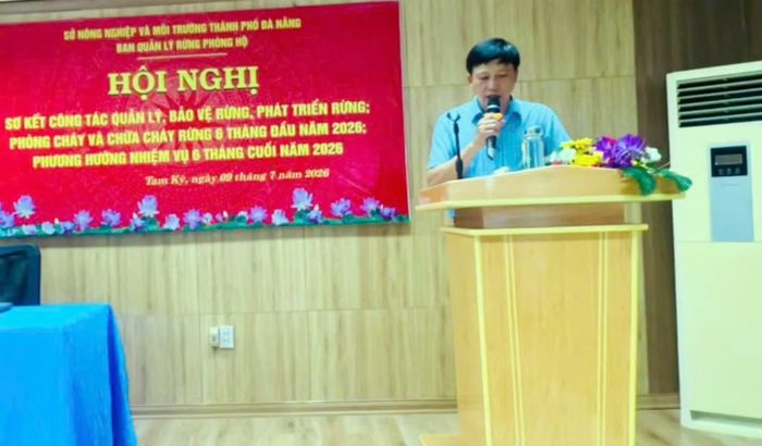 Ông Võ Hùng Nhân, Giám đốc Ban Quản lý rừng phòng hộ Đà Nẵng.