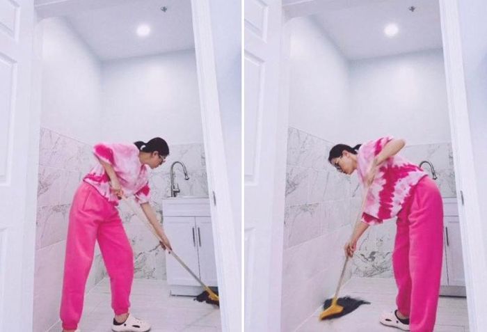 Khi mới sang Mỹ, cô không ngại ngần việc lao động chân tay.