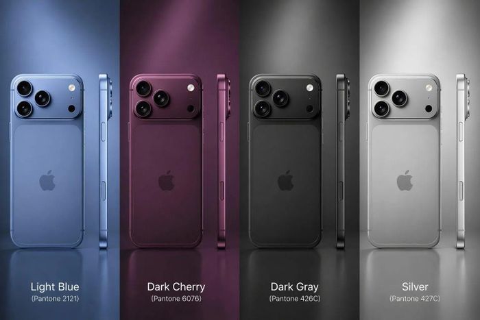 4 màu sắc được cho là sẽ xuất hiện trên iPhone 18 Pro Max.