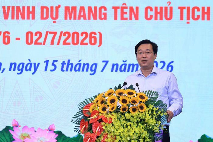Đồng chí Lê Quốc Phong, Ủy viên Ban Chấp hành Trung ương Đảng, Phó Bí thư Thường trực Thành ủy TP.HCM phát biểu