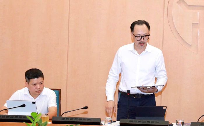 Đại diện lãnh đạo Sở Nông nghiệp và môi trường phát biểu tại cuộc hop. Ảnh: Hương Ly