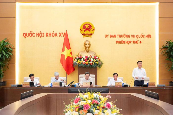 Phó Chủ tịch Quốc hội Nguyễn Hồng Diên điều hành phiên họp. Ảnh: media.quochoi.vn