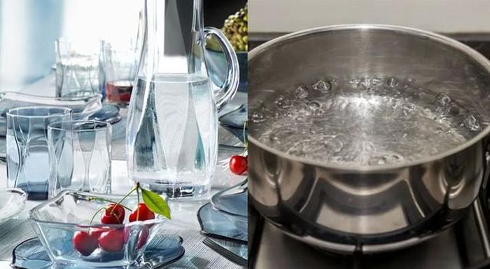 Luộc ly qua nước sôi sẽ giúp cốc thủy tinh quen dần với sự tăng nhiệt, từ đó kết cấu thủy tinh giãn nở đều và không bị vỡ khi thay đổi nhiệt độ đột ngột sau này.