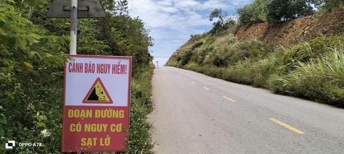 Chính quyền địa phương đã đặt biển cảnh báo. Ảnh: UBND xã Kỳ Anh.
