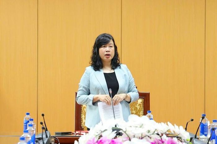 Bộ trưởng Bộ Y tế Đào Hồng Lan phát biểu.