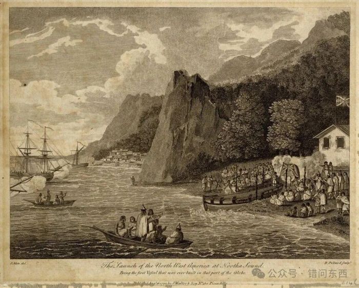  Năm 1788, tàu Northwest America một con tàu buồm hai cột buồm được các nghệ nhân Quảng Châu đóng trên bờ biển Bắc Mỹ, đã chính thức được hạ thủy. Đây là di sản kỹ thuật sớm nhất mà những người Trung Quốc để lại ở châu Mỹ. Ảnh: Thư viện Đại học Washington