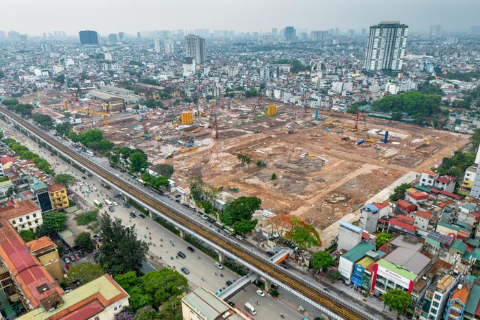 Khu chức năng đô thị tại số 233, 233B, 235 Nguyễn Trãi là một trong 3 dự án nộp tiền sử dụng đất lớn nhất Hà Nội trong nửa đầu năm 2026. Ảnh: VĐ.
