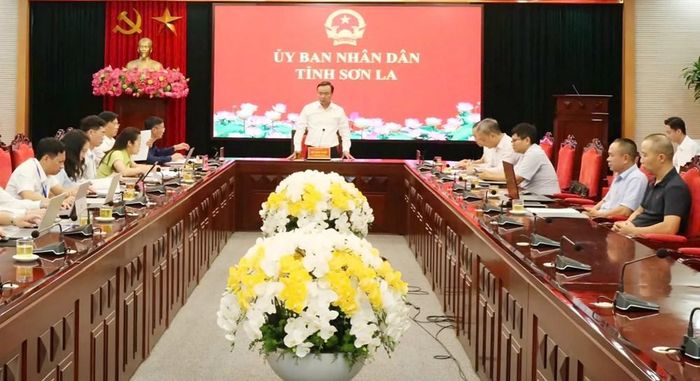 Quang cảnh buổi làm việc giữa UBND tỉnh Sơn La và nhà đầu tư