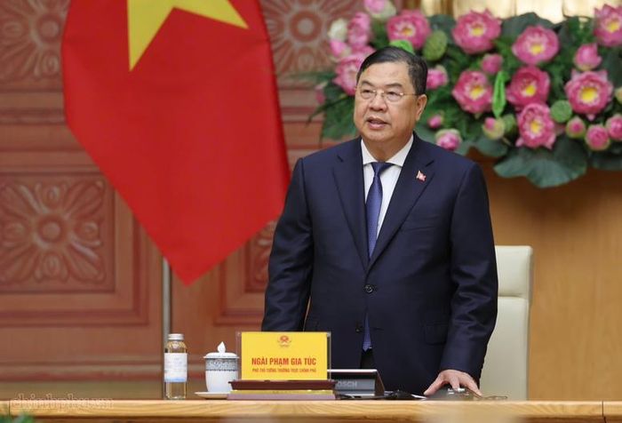 Phó Thủ tướng Thường trực Phạm Gia Túc đánh giá cao những đóng góp thiết thực và cam kết hợp tác lâu dài của cộng đồng doanh nghiệp Hoa Kỳ đối với sự phát triển kinh tế-xã hội của Việt Nam - Ảnh: VGP/Phương Nguyên