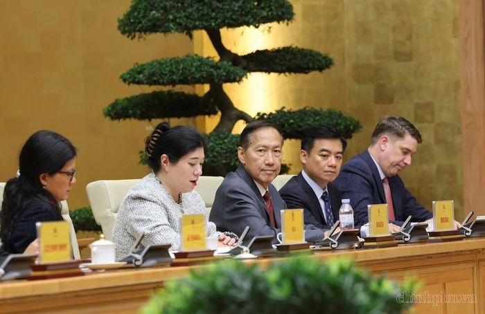 Đại diện các doanh nghiệp Hoa Kỳ phát biểu - Ảnh: VGP/Phương Nguyên