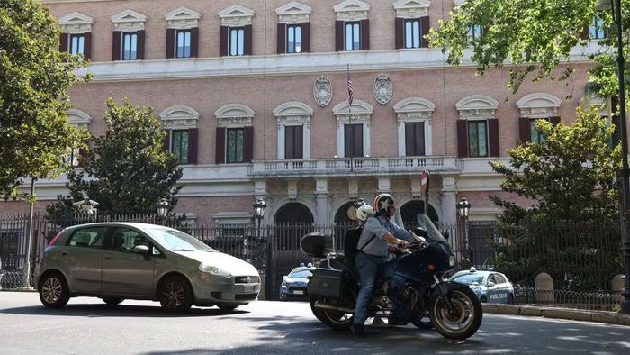 Đại sứ quán Mỹ ở Rome, Italia nơi diễn ra vòng đàm phán giữa Israel và Liban ngày 15/7/2026. Ảnh: THX/TTXVN phát