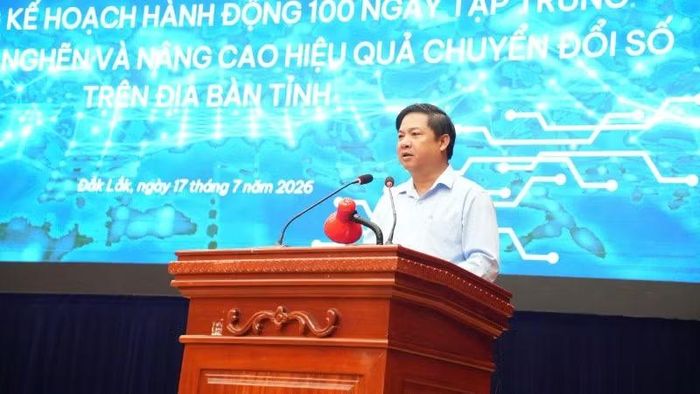 Bí thư Tỉnh ủy Đắk Lắk Lương Nguyễn Minh Triết phát biểu tại chương trình phát động. 
