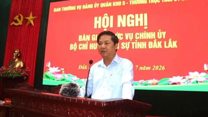 Bí thư Tỉnh ủy Đắk Lắk Lương Nguyễn Minh Triết phát biểu tại hội nghị.