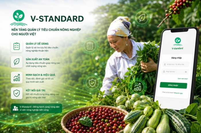 Nền tảng V-Standard kết hợp các công nghệ mới nổi, bao gồm trí tuệ nhân tạo, cùng phương pháp tiếp cận lấy con người làm trung tâm, nhằm hiện đại hóa quy trình chứng nhận nông nghiệp. Ảnh: Đại sứ quán Australia tại Việt Nam