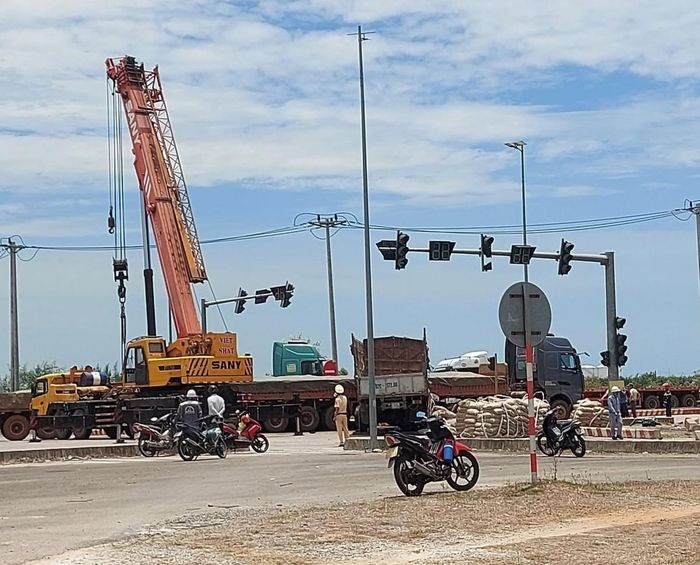 Hiện trường vụ tai nạn.