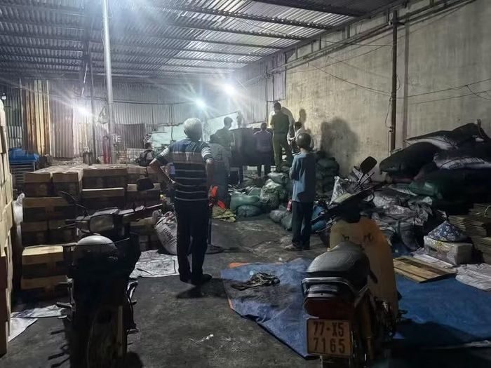 Hiện trường vụ tai nạn lao động khiến 1 phụ nữ tử vong. Ảnh: Thanh Trí