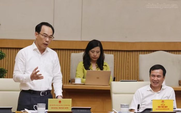 Bộ trưởng Bộ Giáo dục và Đào tạo Hoàng Minh Sơn phát biểu - Ảnh: VGP/Thu Sa.