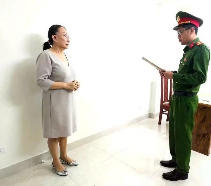 Bị can Lê Thị Ngọc Mỹ - chủ tiệm vàng Kim Lý. Ảnh: Công an cung cấp.