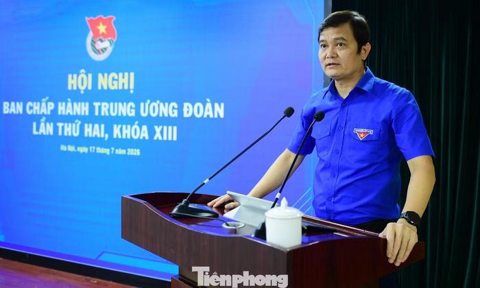 Anh Bùi Quang Huy phát biểu khai mạc hội nghị. Ảnh: Xuân Tùng