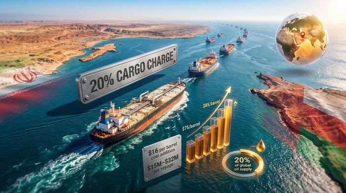 Tổng thống Mỹ Donald Trump từng đề xuất áp mức phí khoảng 20% giá trị hàng hóa để bù đắp chi phí bảo vệ tuyến vận tải. (Ảnh minh họa)