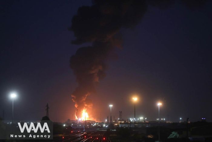 Một vụ nổ tại miền nam Iran sau khi Mỹ tiến hành không kích. Ảnh: WANA