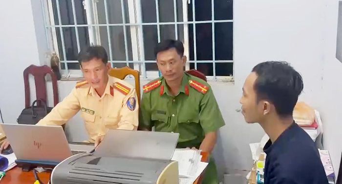 B.C.L. tại cơ quan công an. Ảnh: CACC