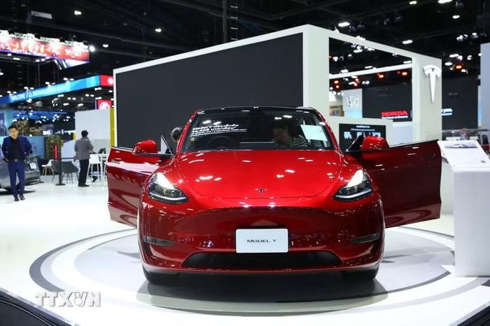Mẫu xe điện Model Y của hãng Tesla. (Ảnh: THX/TTXVN)