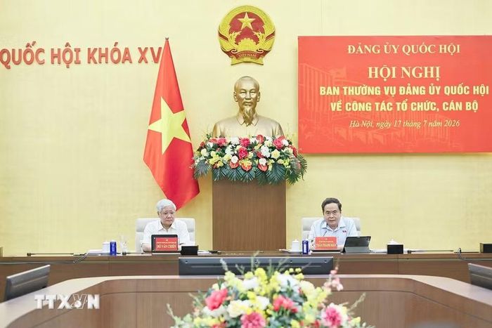 Ủy viên Bộ Chính trị, Bí thư Đảng ủy Quốc hội, Chủ tịch Quốc hội Trần Thanh Mẫn phát biểu. (Ảnh: Doãn Tấn/ TTXVN)