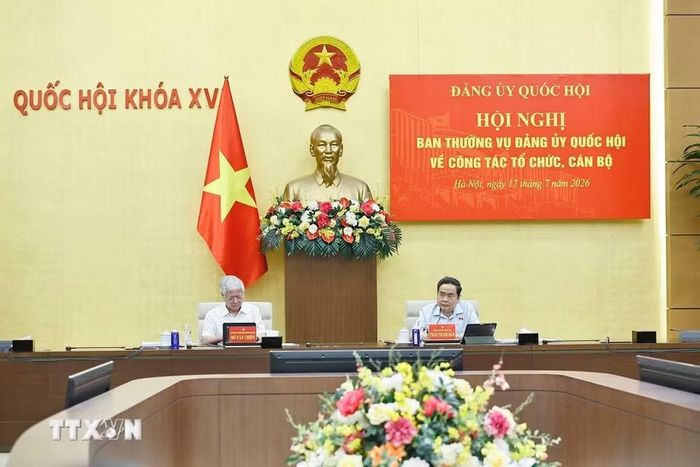 Ủy viên Bộ Chính trị, Bí thư Đảng ủy Quốc hội, Chủ tịch Quốc hội Trần Thanh Mẫn phát biểu. (Ảnh: Doãn Tấn/ TTXVN)