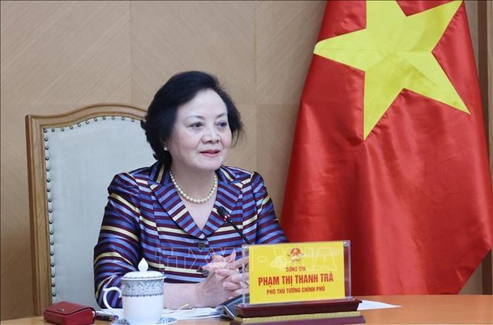 Phó Thủ tướng Phạm Thị Thanh Trà làm việc với Viện Hàn lâm Khoa học và Công nghệ Việt Nam về công nghệ giám định ADN xác định danh tính hài cốt liệt sĩ. Ảnh: Lâm Khánh/TTXVN