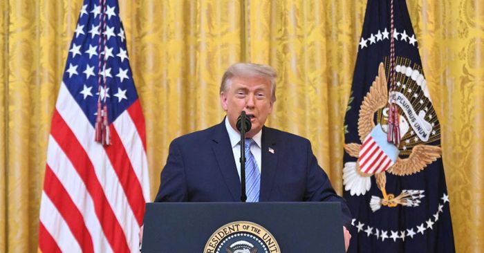 Tổng thống Mỹ Donald Trump phát biểu tại Phòng Đông của Nhà Trắng ở Washington, D.C., ngày 16/7/2026. Ảnh: Reuters.