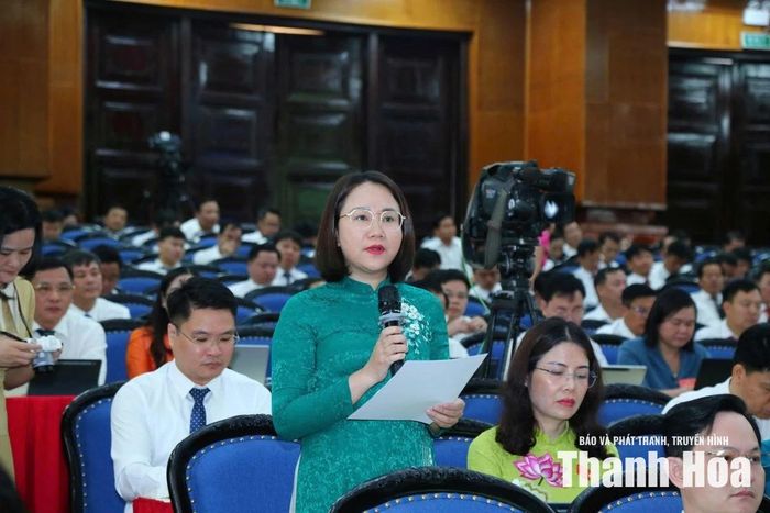 Đại biểu HĐND tỉnh đặt câu hỏi chất vấn.