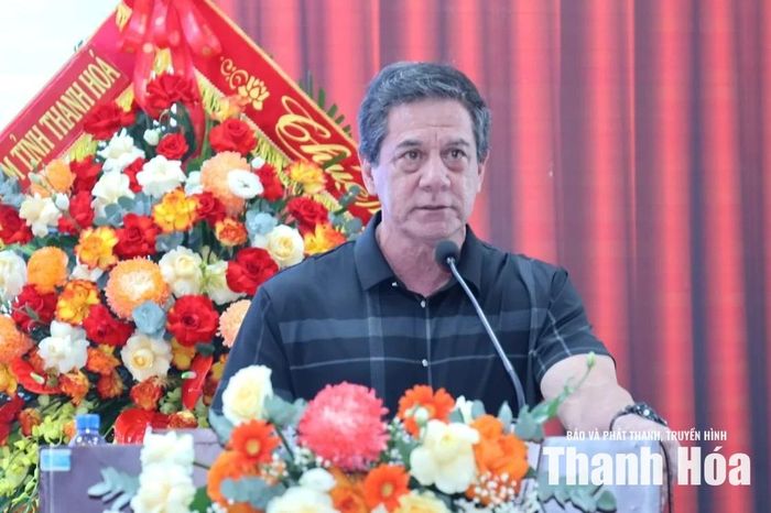 Đại diện Công ty TNHH Điện Nghi Sơn 2 phát biểu tại buổi tọa đàm.